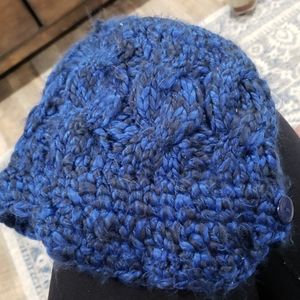 Blue knitted hat